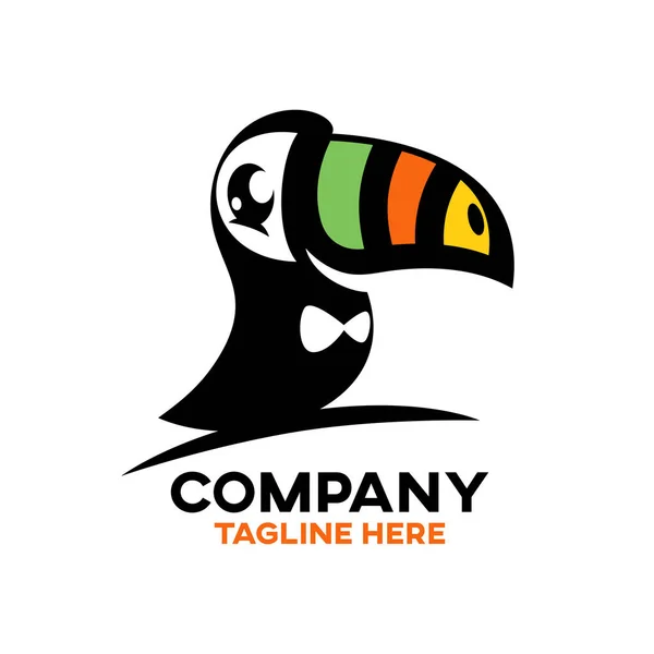 Logo Toucan Oiseau Moderne — Image vectorielle