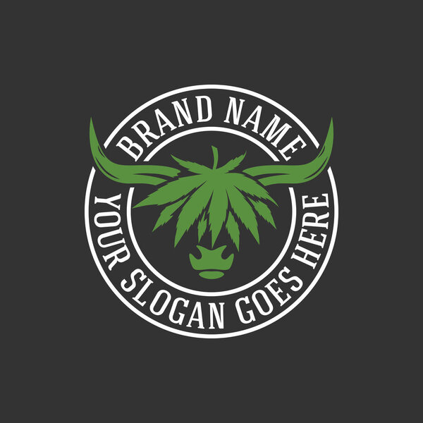 современный логотип горцев быка. Вектор
 