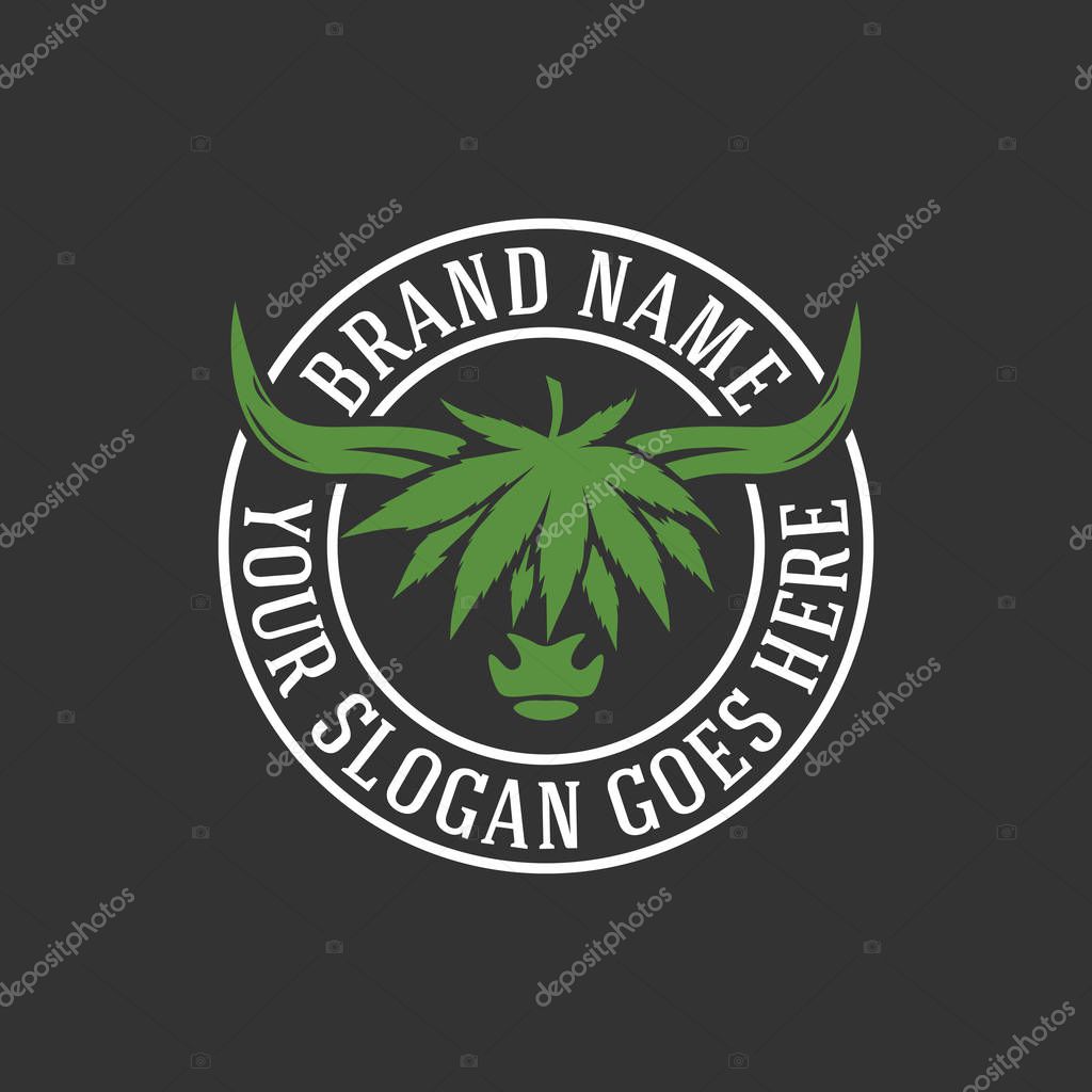 Modern highlanders bull logo. Vector