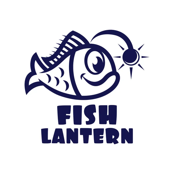 Logo Lanterne Poisson Moderne — Image vectorielle