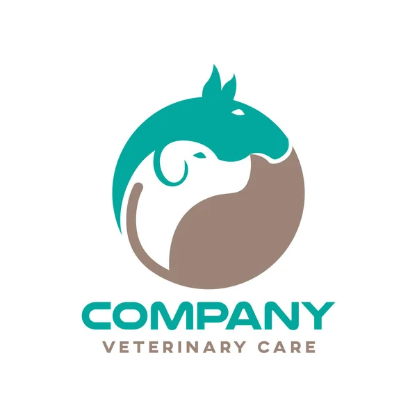 Mascotas Modernas Logotipo Veterinario Ilustración Vectorial — Archivo Imágenes Vectoriales