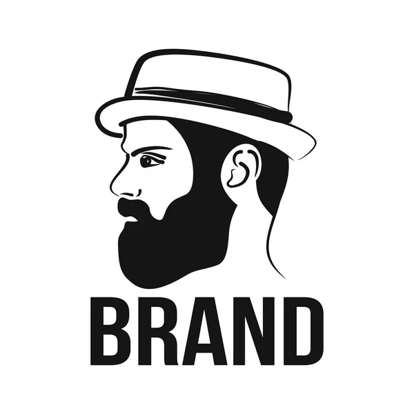 Modern Snygg Kille Hipster Logotyp — Stock vektor