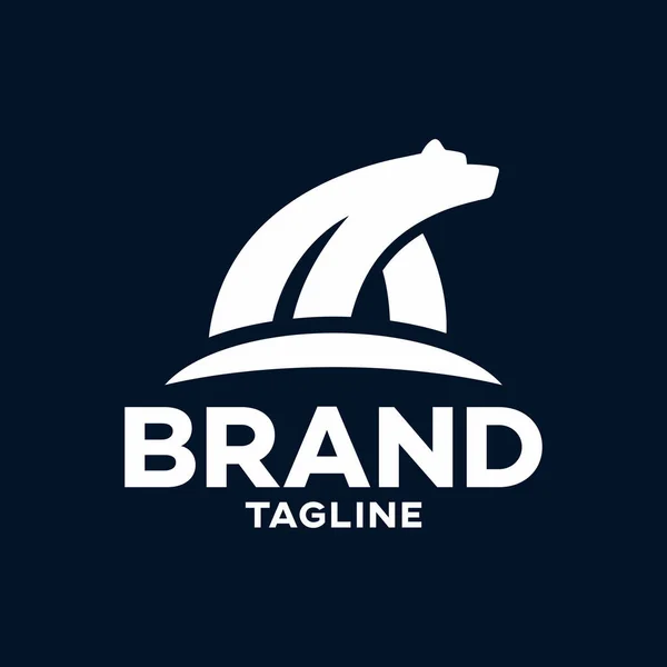 Logotipo Urso Polar Moderno Ilustração Vetorial — Vetor de Stock