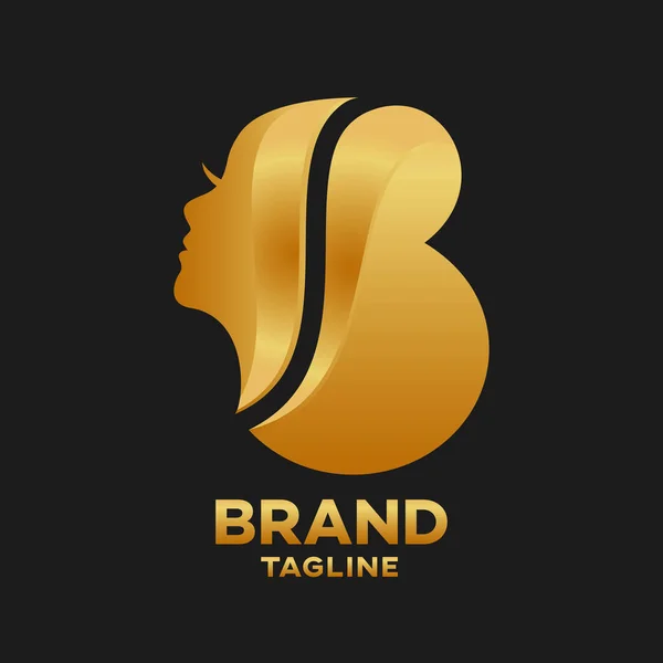 Moderne Lettre Salon Beauté Logo Illustration Vectorielle — Image vectorielle