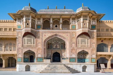Jaipur 'daki Amer Kalesi, Rajasthan, Hindistan. UNESCO Dünya Mirası.