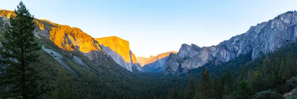 Национальный Парк Долины Йосемити Время Заката Видом Туннель Сумерки Национальный — стоковое фото