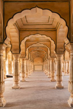 Jaipur 'daki Amer Kalesi, Rajasthan, Hindistan. UNESCO Dünya Mirası.