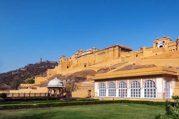 Amer Fort Στην Τζαϊπούρ Ρατζαστάν Ινδία Παγκόσμια Κληρονομιά Της Unesco — Φωτογραφία Αρχείου