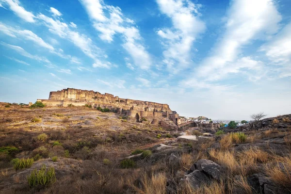 Φρούριο Μεχρανγκάρχ Στη Τζοντπούρ Ρατζαστάν Ινδία Μια Δελέασαν Ουνεσκο Παγκόσμια — Φωτογραφία Αρχείου