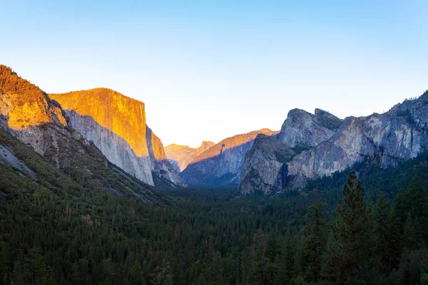 Национальный Парк Долины Йосемити Время Заката Видом Туннель Сумерки Национальный — стоковое фото