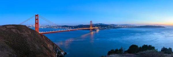 Panorama View Golden Gate Bridge Twilight Time San Francisco Usa — Stock Photo, Image