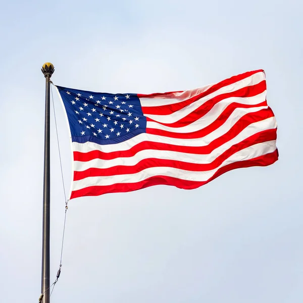 United States America Flag Sunny Day — Stock Photo, Image