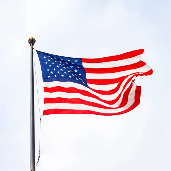 United States America Flag Sunny Day — Stock Photo, Image