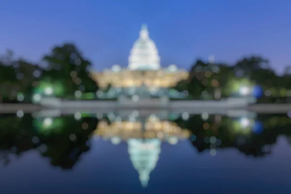 Fuera Foco Del Edificio Del Capitolio Las Estatuas Unidas Washington —  Fotos de Stock