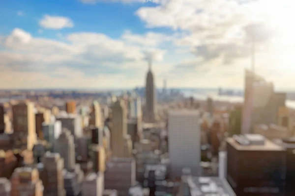 Out Focus New York City Skyline Roof Top Urban Skyscrapers — Stock Photo, Image