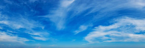 Panorama Sky Cloud Sunny Day Beautiful Cirrus Cloud Panoramic Image — Stock Photo, Image