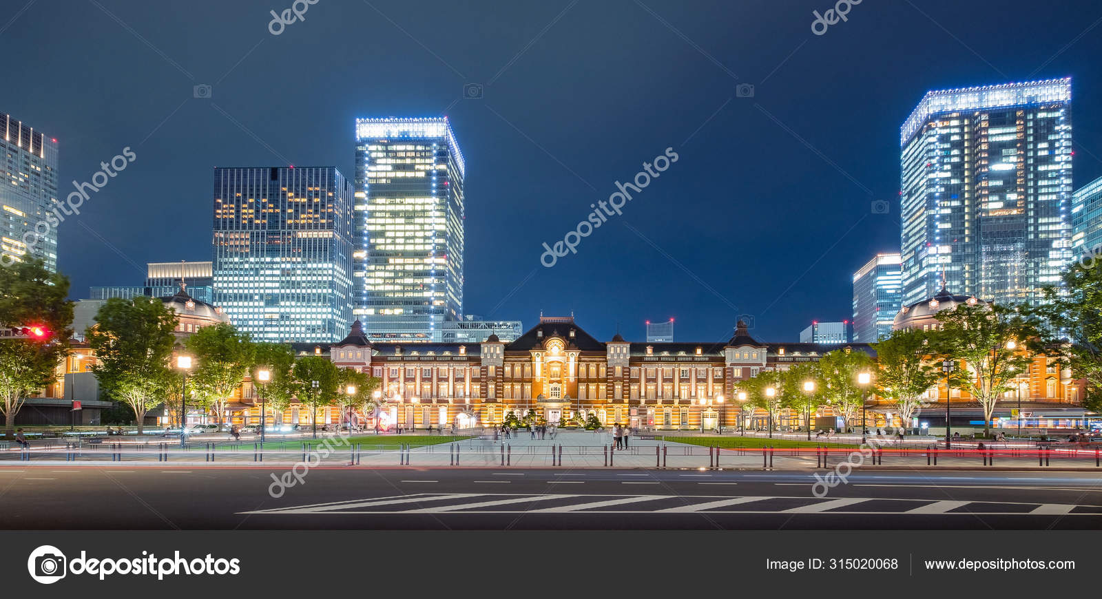 Tokyo City Skyline Railway Station Surround Modern Highrise Building Twilight Stock Photo Image By C Tanarch