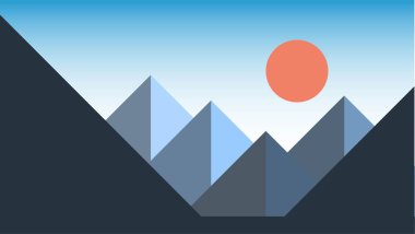 Basitlik dağı manzarası modern tarz duvar kağıdı arka planı.