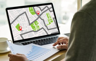 GPS Haritası Hedef Ağ Bağlantısı Konum Sokak Haritası GPS Simgeleri Navigasyonu