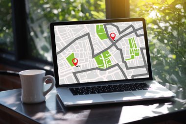 GPS Haritası Hedef Ağ Bağlantısı Konum Sokak Haritası GPS Simgeleri Navigasyonu