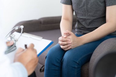 Tıp ve sağlık kavramı kadın hasta Obstetricians danışmanlık