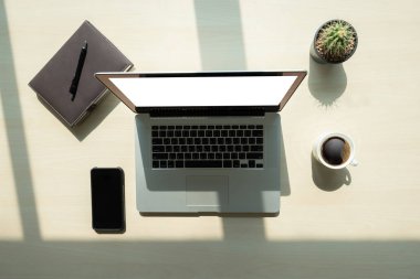 Havai görünümü üstten görünüm adam çalışan Resepsiyon kavramı