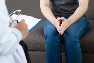 Tıp ve sağlık kavramı kadın hasta Obstetricians danışmanlık