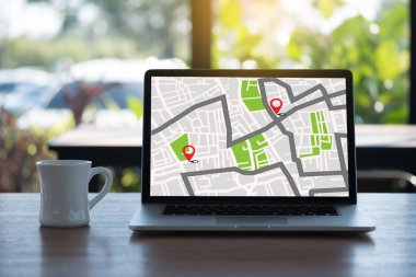 GPS Haritası Hedef Ağ Bağlantısı Konum Sokak Haritası GPS Simgeleri Navigasyonu