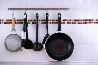 üstten görünüm mutfak mutfak aletleri ve dishware mutfak eşyaları