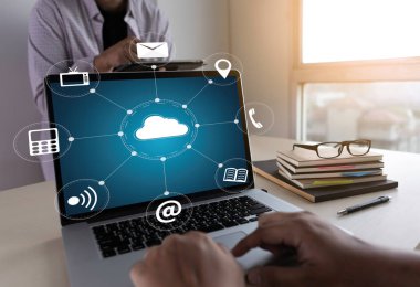 Cloud Computing Diyagramı Ağ veri depolama teknolojisi hizmeti
