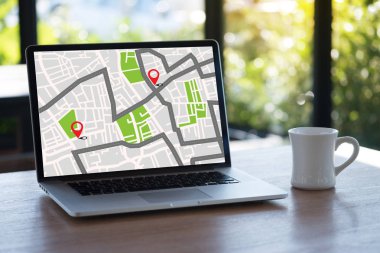 GPS Haritası Hedef Ağ Bağlantısı Konum Sokak Haritası GPS Simgeleri Navigasyonu