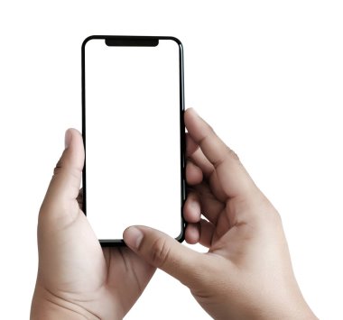 Yeni telefon teknolojisi akıllı telefon boş ekran ve modern çerçeve daha az tasarım