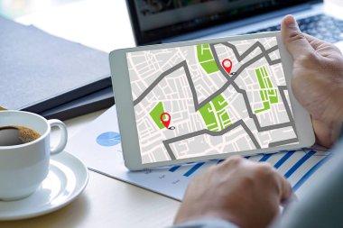 GPS Haritası Hedef Ağ Bağlantısı Konum Sokak Haritası GPS Simgeleri Navigasyonu