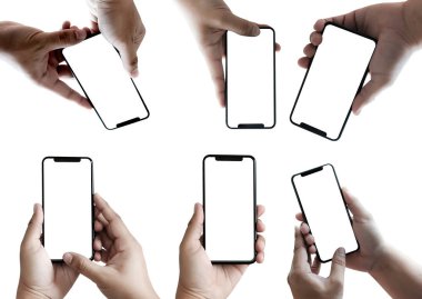 Yeni telefon teknolojisi akıllı telefon boş ekran ve modern çerçeve daha az tasarım