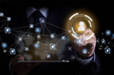 Ağ veri insanlara iletişim müşteri ağ uluslararası iş adamı