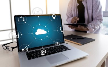 Cloud Computing Diyagramı Ağ veri depolama teknolojisi hizmeti
