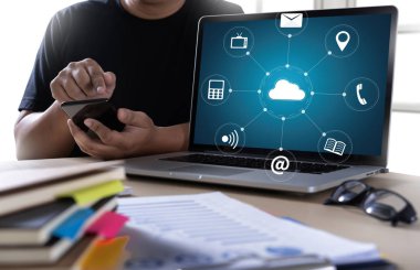 Cloud Computing Diyagramı Ağ veri depolama teknolojisi hizmeti