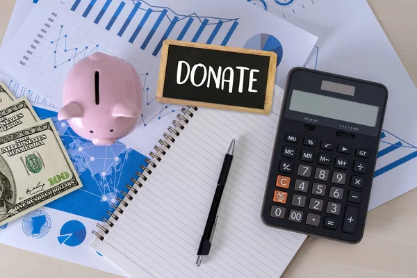 Donera Koncept Ger Och Donation Välgörenhet Hjälp — Stockfoto