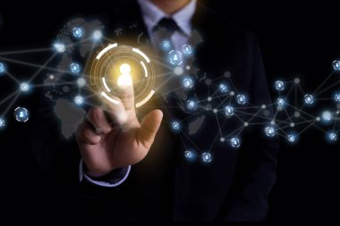 Ağ veri insanlara iletişim müşteri ağ uluslararası iş adamı