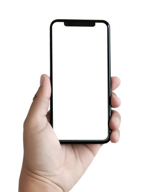 Yeni telefon teknolojisi akıllı telefon boş ekran ve modern çerçeve daha az tasarım