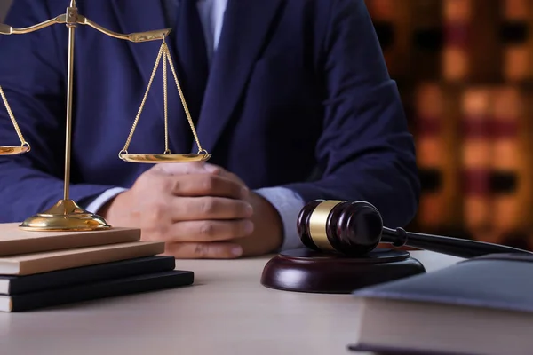 Richter Hammer Mit Gerechtigkeit Anwälte Anwalt Arbeiten Richter Konzept — Stockfoto