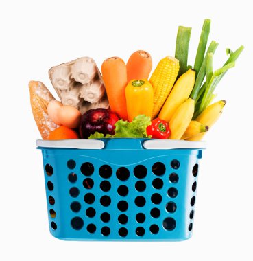 Sağlık Gıda meyve ve sebze süpermarket bakkal alışveriş kavramı