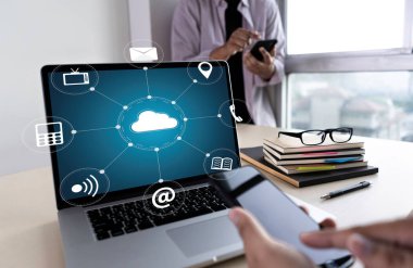 Cloud Computing Diyagramı Ağ veri depolama teknolojisi hizmeti