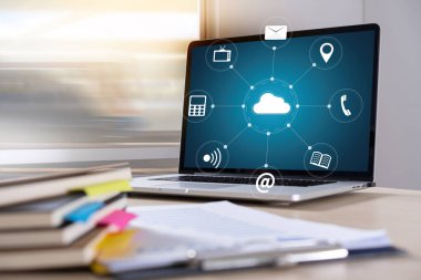 Cloud Computing Diyagramı Ağ veri depolama teknolojisi hizmeti