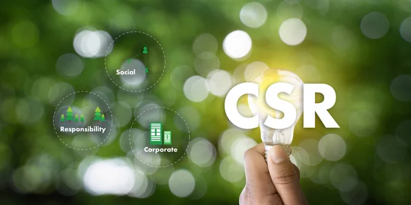 Företagens Samhällsansvar Csr Och Hållbarhet Ansvarig Kontor Csr — Stockfoto