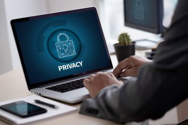 Siber Güvenlik iş, teknoloji, güvenlik duvarı Antivirus uyarı koruma güvenlik ve siber