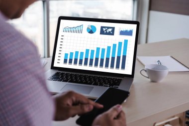 İş çalışma grafik finans verilerini Analytics istatistik bilgi teknolojileri