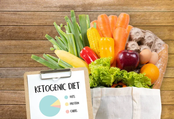 Ketogenic 다이어트 유기농 식료품 탄수화물 — 스톡 사진