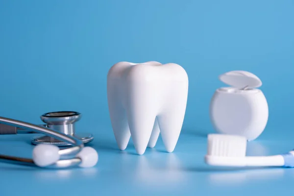 Ferramentas Equipamentos Odontológicos Saudáveis Para Cuidados Odontológicos Professional Dental Concept — Fotografia de Stock