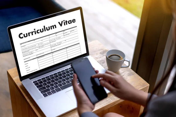CV - Curriculum Vitae (Job interview concept with business CV resume) , BUSINESS OFFICE BUSINESSMAN WORKING application job
